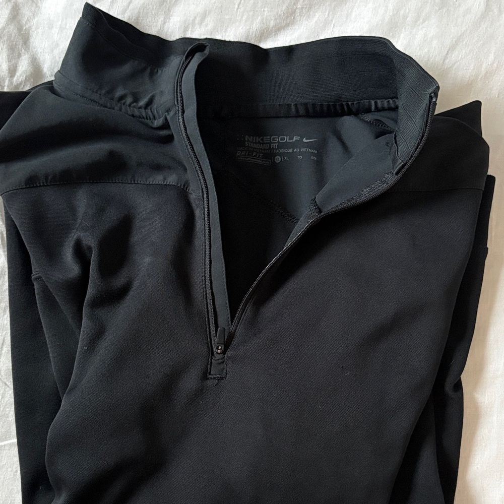 Nike Black Lightweight Quarter-Zip Golf Top